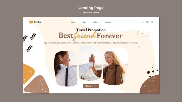 Best friends forever landing page template