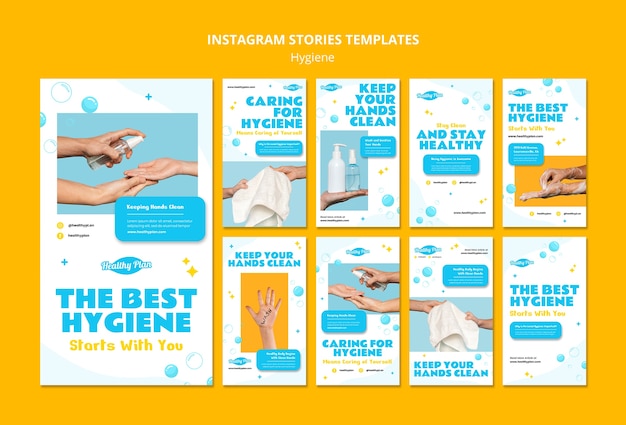 Free PSD best hygiene instagram stories template