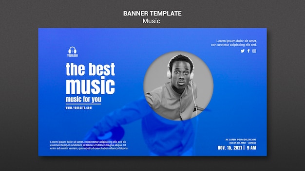 Il miglior modello di banner musicale