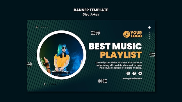 Best music playlist banner template