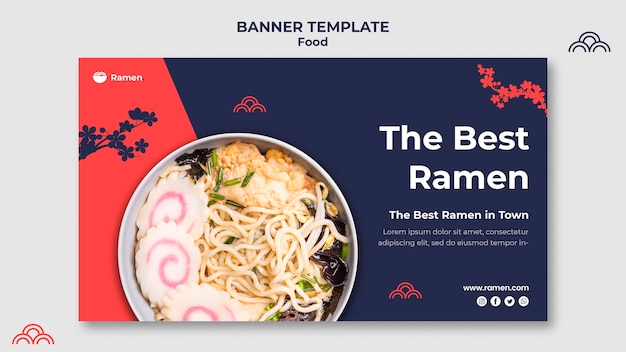 Free PSD best ramen banner template