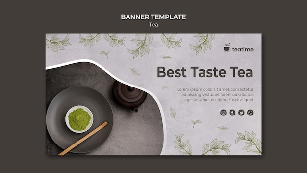 Best taste tea banner template