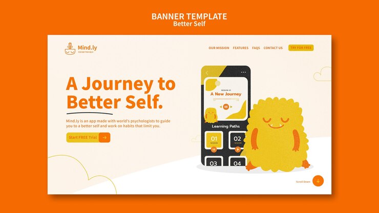 Free PSD better self banner template
