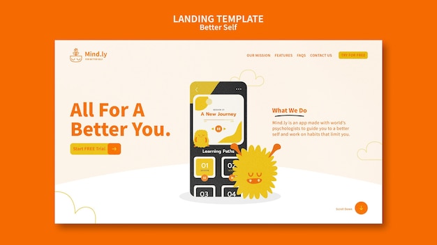 Better self landing page template