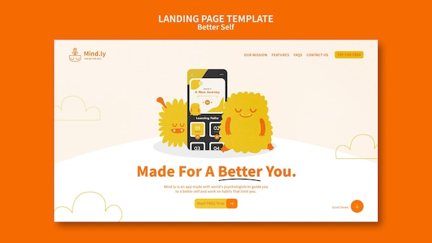 Better self landing page template