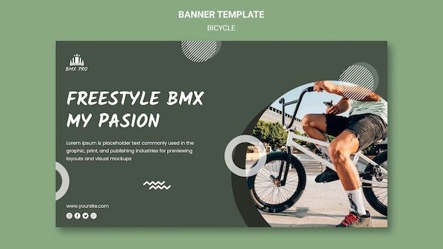 Free PSD bicycle banner template concept