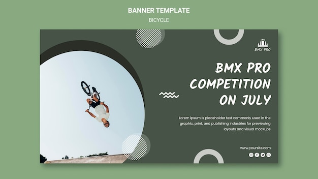 Bicycle banner template design