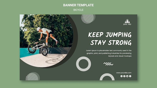 Bicycle banner template theme