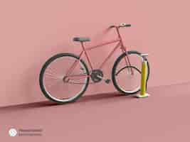 Free PSD bicycle icon isolated 3d render illustration