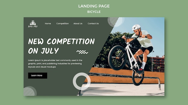 Bicycle landing page