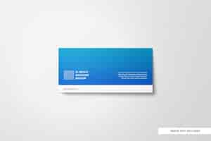 Free PSD bifold brochure mockup