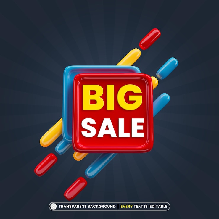 मुफ़्त PSD big sale 35 off promotion banner with editable text