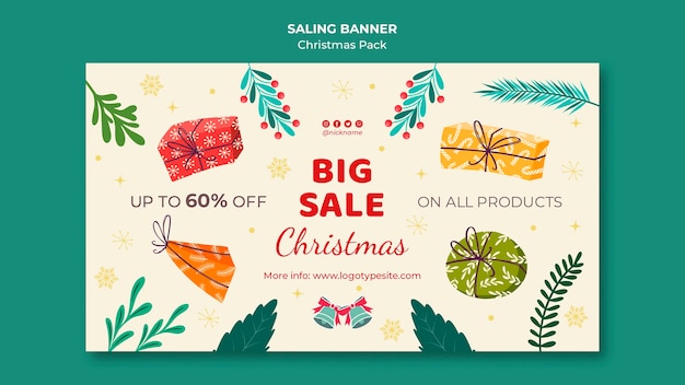 Big sale with discounts for christmas