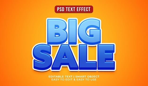 Free PSD big sales text effect