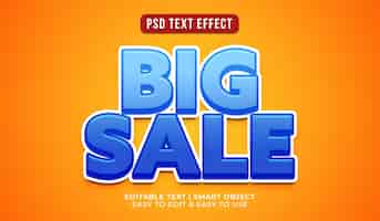 Free PSD big sales text effect