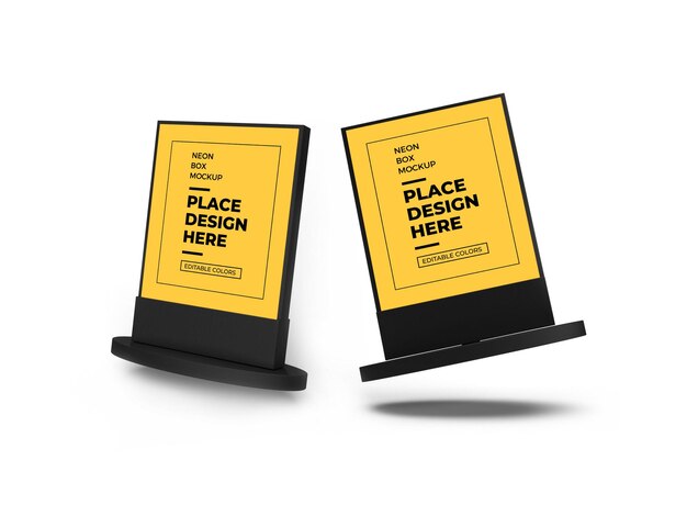 Download Premium Psd Neon Box Mockup Design Rendering