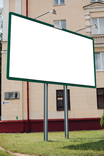 Billboard with blank surface for advertising