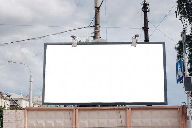 Billboard with blank surface for advertising