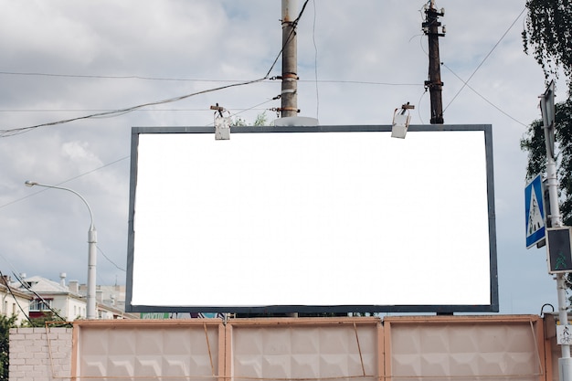 Billboard with blank surface for advertising