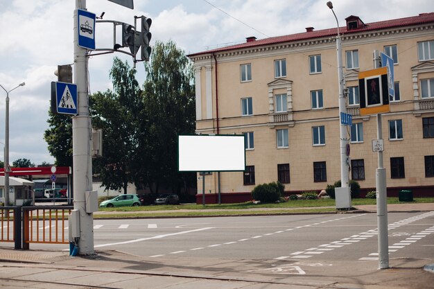 Billboard with blank surface for advertising