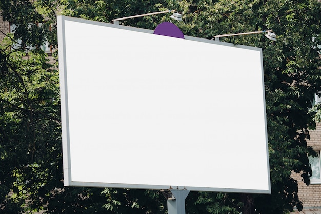 Billboard with blank surface for advertising