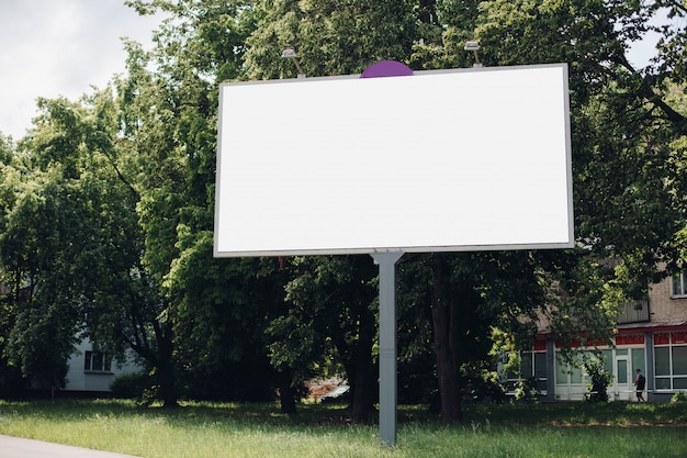 Billboard with blank surface for advertising