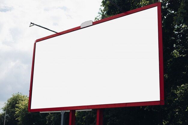 Billboard with blank surface for advertising