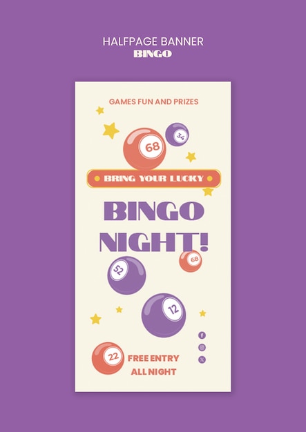 Free PSD bingo template design