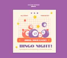 Free PSD bingo template design