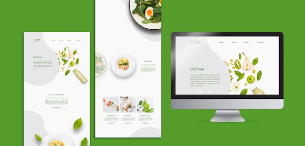 Bio Food Stationery Template with Photo