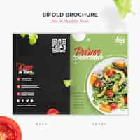 Free PSD bio and healthy bifold brochure