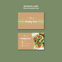 Free PSD bio and healthy business card