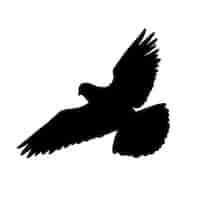 Free PSD bird silhouette illustration