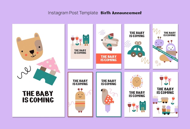 Birth announcement instagram stories