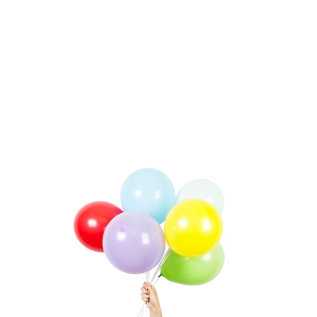 PSD gratuito decorazione di palloncini di compleanno isolata