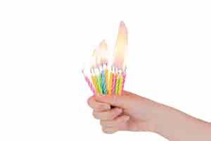 Free PSD birthday candles decoration isolated