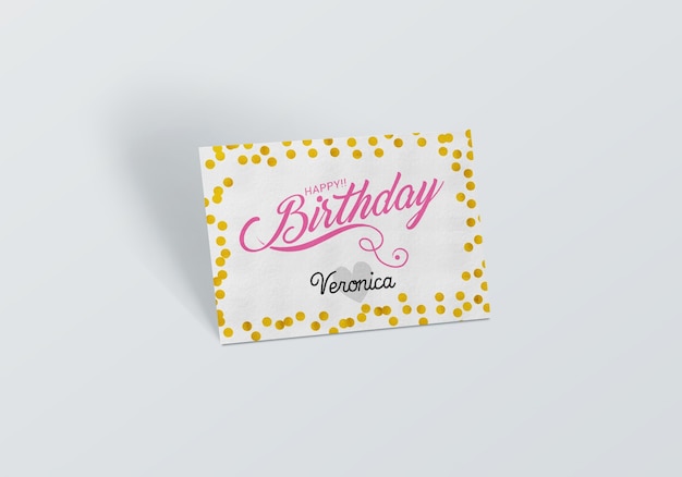 Birthday Card Mockup: Stunning PSD Template for Free Download