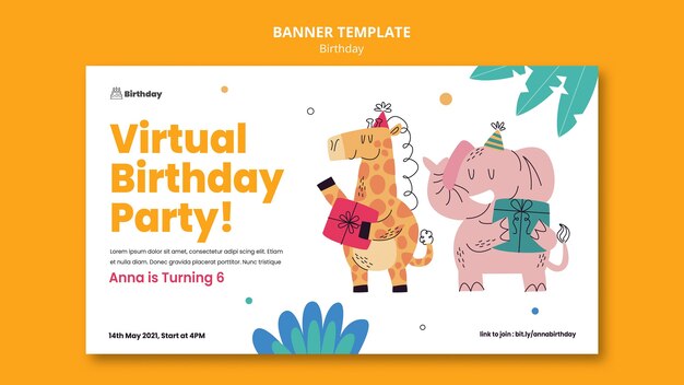 birthday celebration banner template