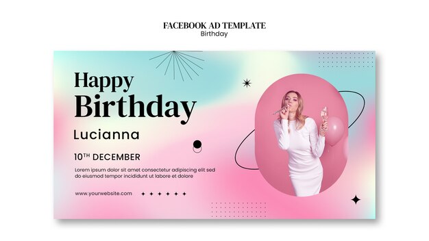 Birthday celebration  facebook template