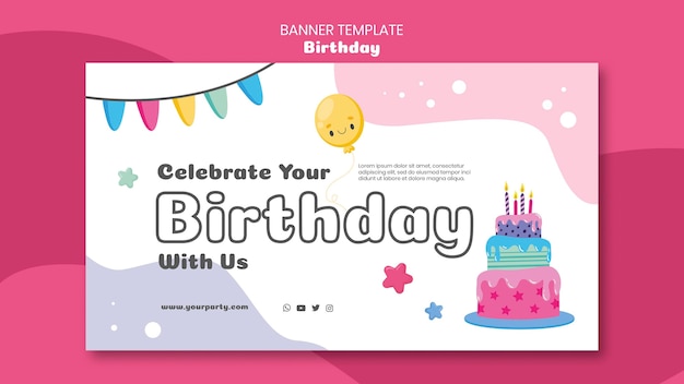 Birthday celebration  horizontal banner