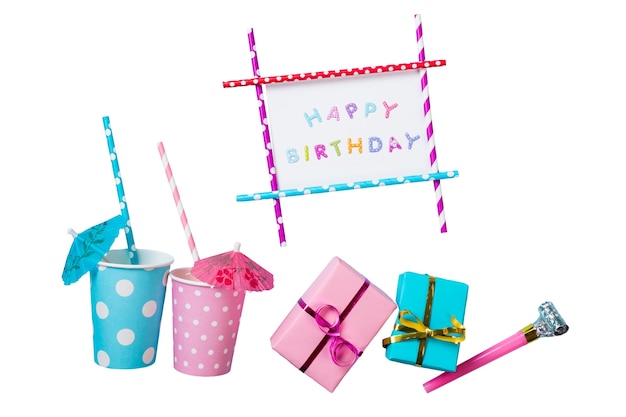 誕生日祝いのオブジェクトは孤立しています