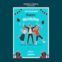 Free PSD birthday celebration pflyer template