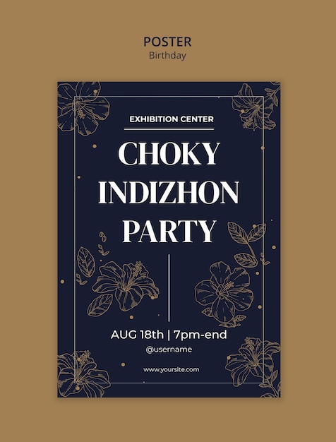 birthday celebration  poster template