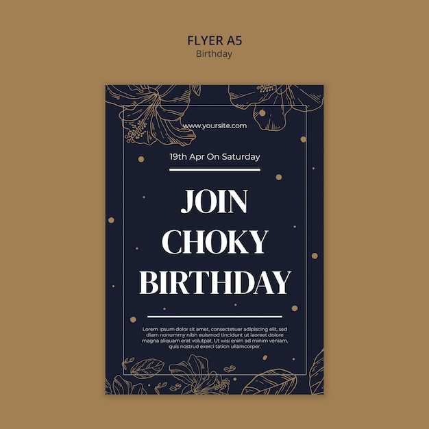 Birthday celebration  poster template