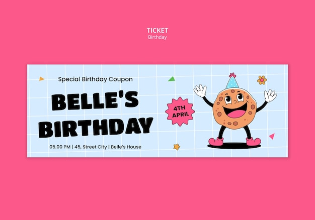 무료 PSD birthday celebration  template