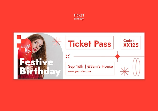 Free PSD birthday celebration  template