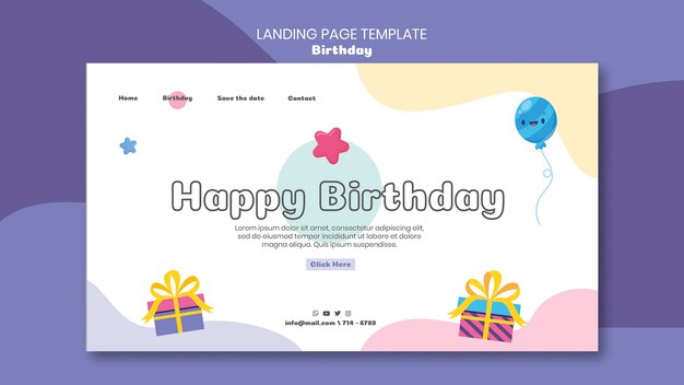 Birthday celebration  web template