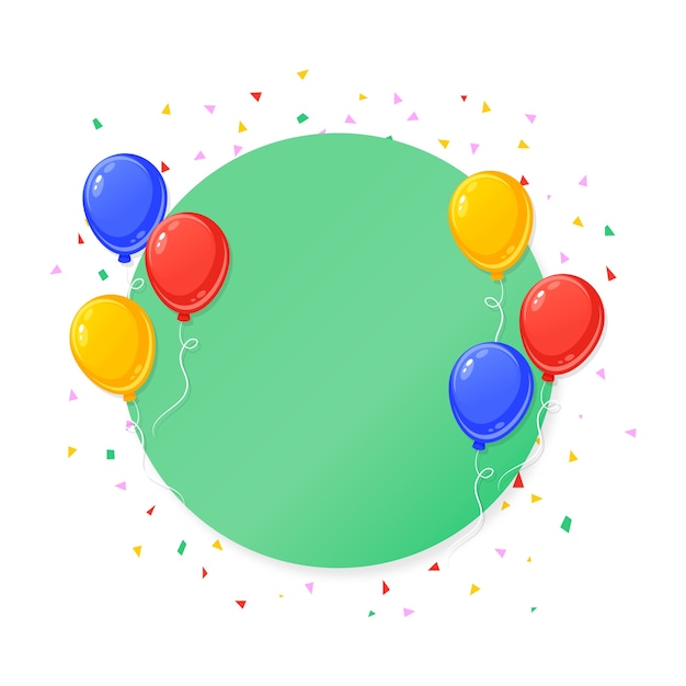 PSD gratuito design colorato dell'etichetta di compleanno