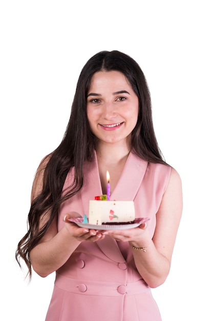 PSD gratuito la ragazza del compleanno è isolata.