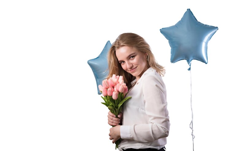 Free PSD birthday girl portrait isolated